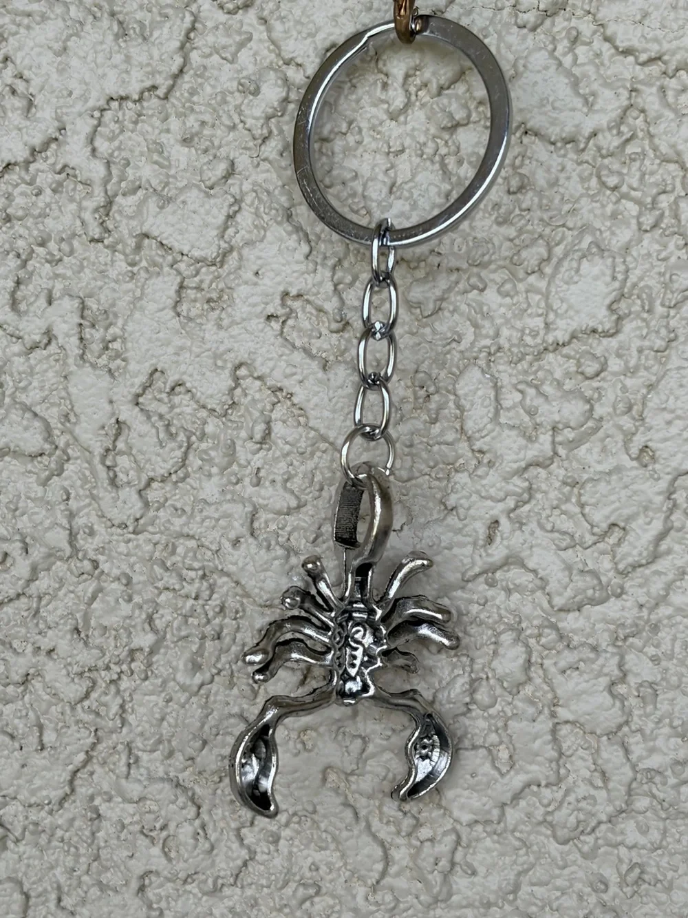 Silver Scorpion Keychain - Metallic Silver